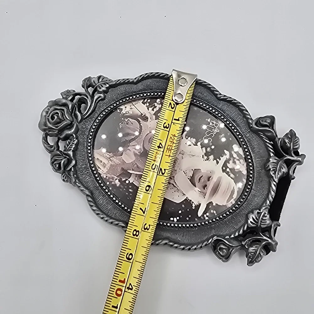 Vtg‎ Ornate Metal Floral Photo Picture Frame Free Standing